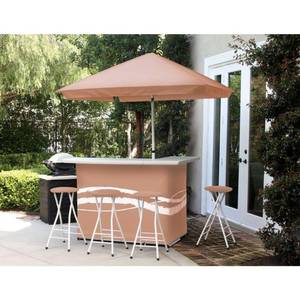 lot 2643 image: Best of Times Patio Bar and Tailgating Center Deluxe Package- Classic Tan