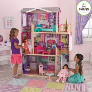 lot 2672 image: KidKraft 18 Dollhouse Doll Manor, Multicolor
