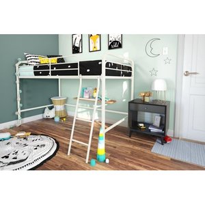 lot 2679 image: DHP Junior Metal Loft Bed, Twin Size, Multiple Colors