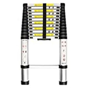 lot 2687 image: WolfWise Aluminum Telescopic Extension Multi-Purpose Ladder, 12.5FT, 330lbs Capacity