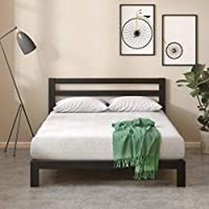 lot 2699 image: Boyd Sleep Pilar Metal Platform Bed FrameMattress Foundation with Headboard and Footboard, Queen
