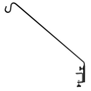 lot 2736 image: Gray Bunny Heavy Duty Extended Reach Deck Hook, 37 Inch, Black, Extra-Wide Clamp, for Bird Feeders, Planters, Suet Baskets, Lanterns, Wind Chimes and More