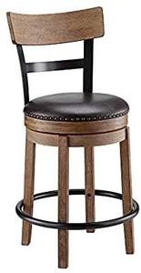lot 2760 image: Ball & Cast Swivel Counter Stool - 24 Inch Seat Height, Light Brown