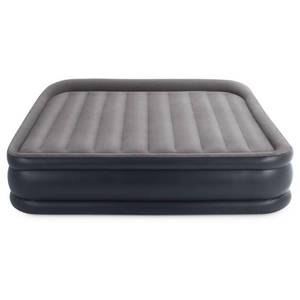 lot 2767 image: Intex King Deluxe Pillow Rest Inflatable Air Mattress Bed with Built In Pump