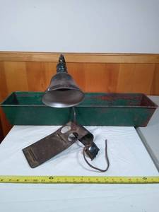 lot 78 image: Antique lamp and planter box