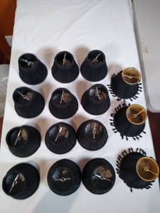 lot 82 image: Miniature black lampshades