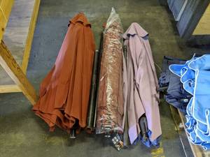 lot 5626 image: (3) Patio Umbrellas