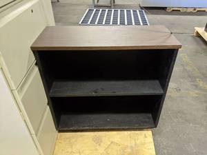 lot 5644 image: Bookshelf And Four Drawer File Cabinet