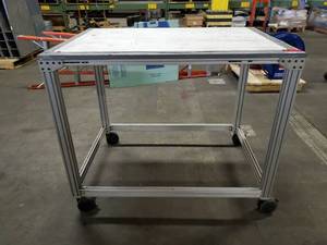 lot 5670 image: Work Table With Casters