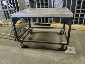 lot 5681 image: Metal Cart With Casters