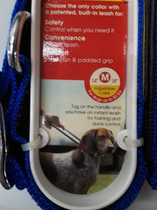 collar with built in leash