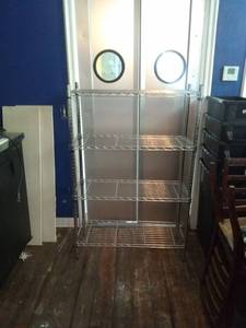 lot 2098 image: Nice 4 Tiered Metal Rack-35x15x53