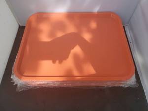 lot 8181 image: Lot of 12 Orange Cafe Trays