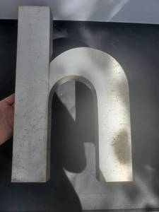lot 8188 image: Iron Letter H - 3 Mounting Screws