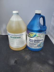 lot 8220 image: Stain Resistant Floor Sealer & Uni-Kleen Green Dish Detergent