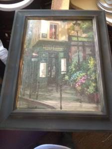 lot 8253 image: Cool Vintage Style Painting-21x17