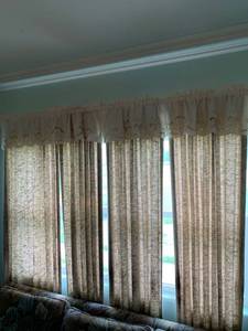 lot 8311 image: Pretty Double Window Drapes 7 Feet by 40 Inches Each