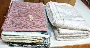 lot 6254 image: This Lot Contains 1.5 - 7 Yards of Fabric Pieces, Patterns and Pre-Cut Labeled Pattern Fabric for Interior Design