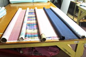 lot 6222 image: This Lot Contains (5) 56 Rolls of Design Fabric including Duralee, Margin Designs.