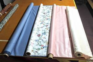 lot 6225 image: This Lot Contains (4) 54 and 56 Rolls of Design Fabric including Stanley King Studio, Sheens, Floral, Silky