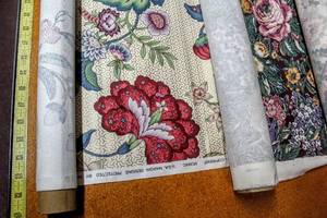 lot 6218 image: This Lot Contains (4) 56 Rolls of Design Fabric by Stanley King Studio, Westgate, Wyngard