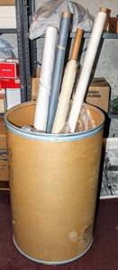 lot 6285 image: Greif Lok-Rim Fibre Drum with Fabric Rolls Included