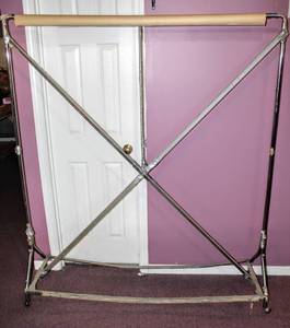lot 6299 image: Commercial Material Quilting Cart on Casters, 71 Tall x 66 Long x 21
