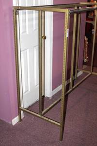 lot 6305 image: Double Rod Clothing Rack 63 x 54 x 24.5