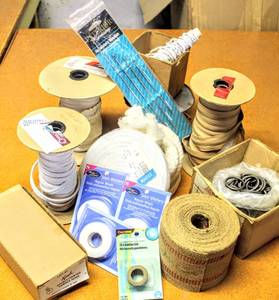 lot 6265 image: Large Lot of Assorted Sewing Accessories - Most are NEW Including Weighted and Cotton Rope, Several Stitch Witch, Curtain Pulls, Upholstery Needles and More