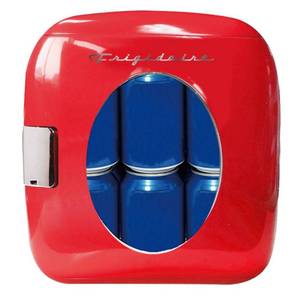 lot 86024 image: Frigidaire - Retro 12-Can Beverage Cooler - Red