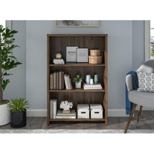 lot 86053 image: Mainstays Heritage 3-Shelf Bookcase, Canyon Walnut