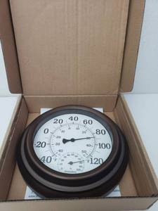lot 86096 image: Pure Garden Wall Thermometer-Decorative Indoor Outdoor Temperature and Hygrometer Humidity