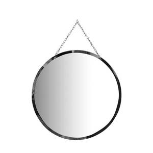 lot 86099 image: Creative Co-Op Oval Frameless Wall Mirror with Decorative Chain