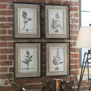lot 86101 image: Uttermost Casual Grey Study Framed Art Set4 32510