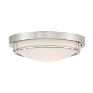 lot 86102 image: Trade Winds 2-Light Flush Mount in Brushed Nickel