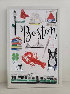 lot 86106 image: Boston Themed Wall Art (24In X 24IN X 1.26)