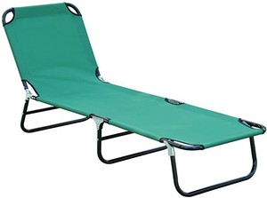 lot 86113 image: 3-Position Adjustable Backrest Chaise Chair Lounger with Lightweight Frame