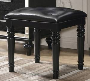 lot 86126 image: Valentino Black Vanity Table Stool , Black