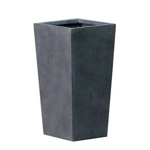 lot 86129 image: LuxenHome Tapered Stone Finish Tall Planter