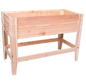 lot 86131 image: Rectangular Raised Wooden Planter Box - Bond