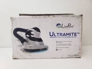 lot 86146 image: LivePure Ultramite UV Dust Mite Allergen Handheld Vacuum
