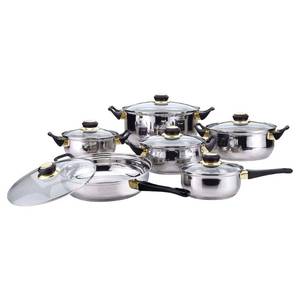 lot 86161 image: Gourmet Chef Gourmet Chef 12 Stainless Steel Piece Cookware Set