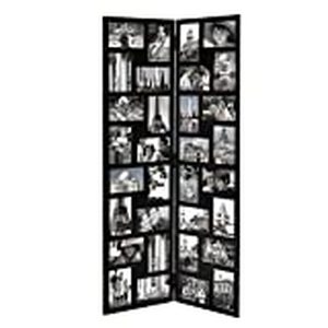 lot 86164 image: Adeco Trading 32 Opening Wood Hinged Folding Screen-Style Photo Collage Picture Frame