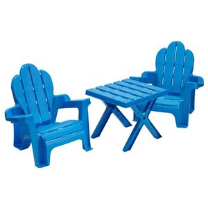 lot 86172 image: American Plastic Toys Adirondack Table And Chairs