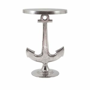 lot 86173 image: Imax Silver Aluminum Anchor Table