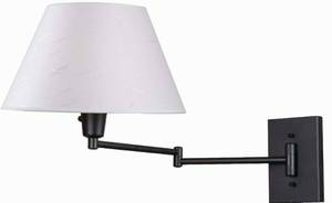 lot 86177 image: 13 in. Bronze Wall Swing Arm Lamp
