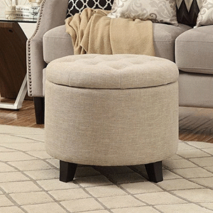 lot 86182 image: Convenience Concepts Designs4Comfort Round Ottoman, Multiple Colors