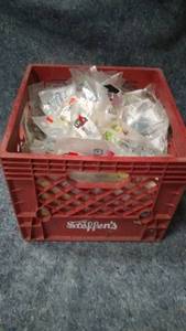lot 530 image: Milked Crate of New Mixed Hardware - Screws, Bolts, and More