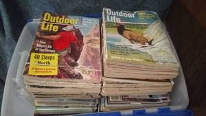 lot 535 image: Tote Full of Vintage Outdoor Life Magazines