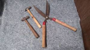 lot 576 image: Shears and Two Hammers